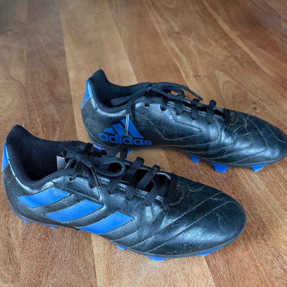 Adidas Goletto Black and Blue Soccer Cleats